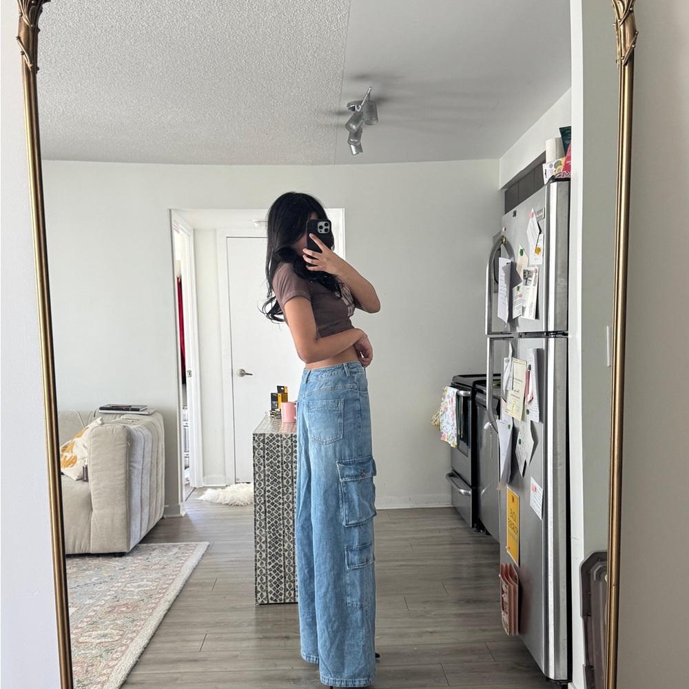 The Frankie Shop Light Blue Boyfriend Jeans